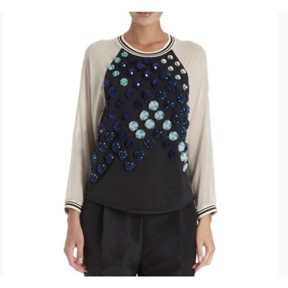 3.1 Phillip Lim • Pom Pom Shirt/silk Sleeves XS